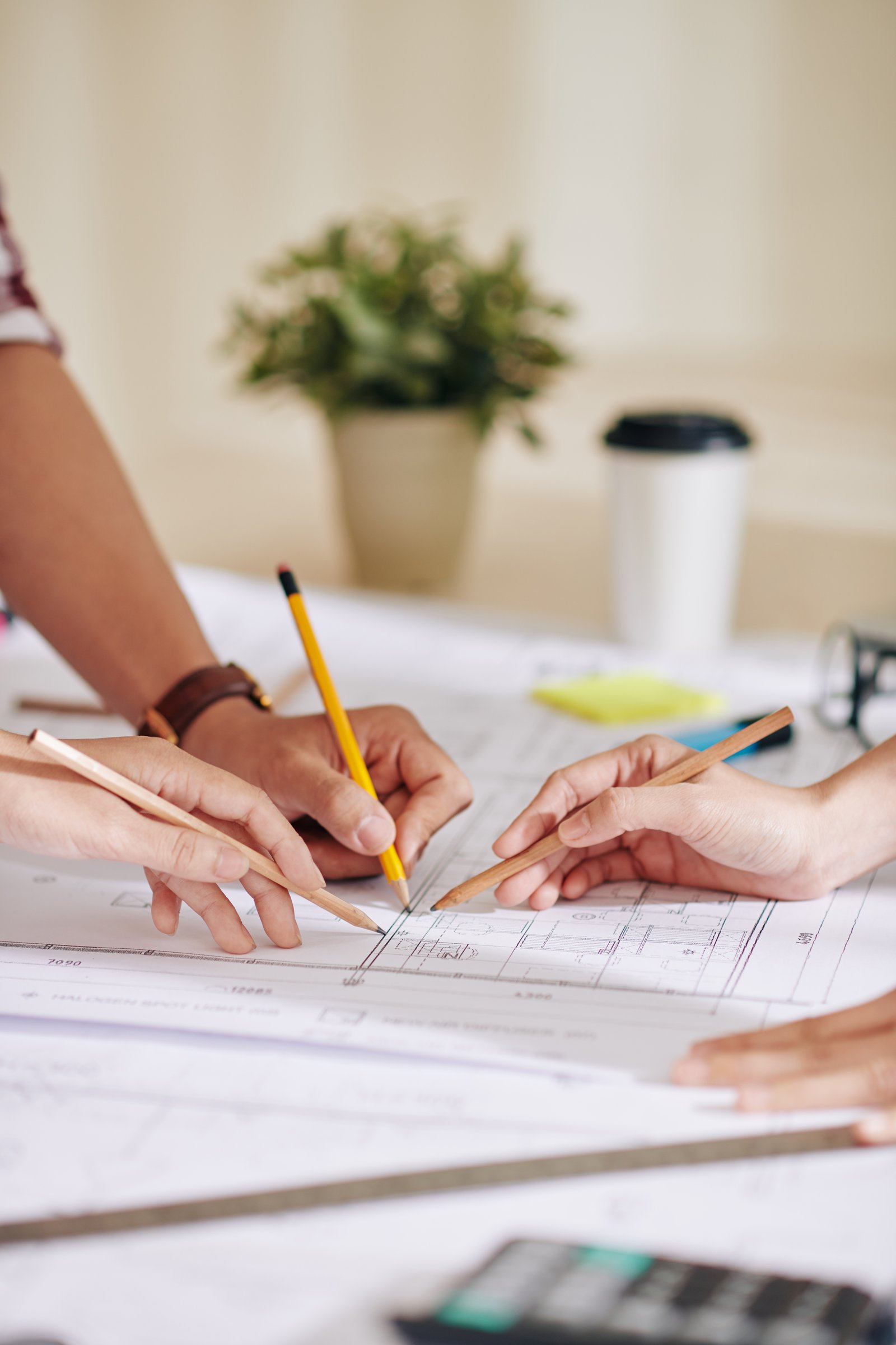 Architects discussing plan